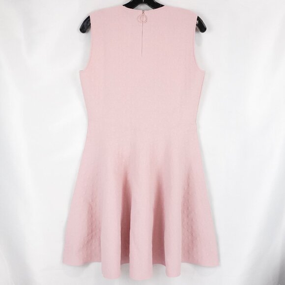 Akris Punto Intarsia Dot Sleeveless Mini Dress in Light Pink - Size 10 (NWT) - Picture 3 of 9